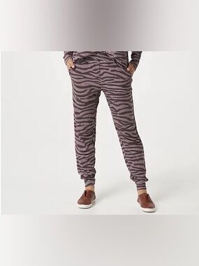 Logo Lounge purple zebra print joggers size 1X